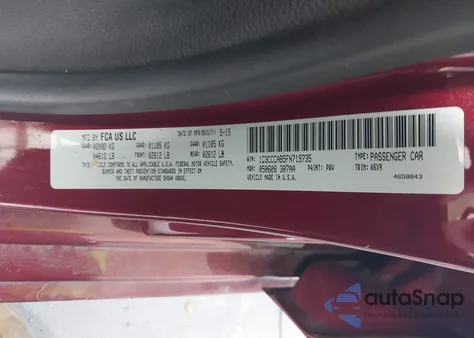 2015 Chrysler 200 Limited from USA, damaged, VIN 1C3CCCAB5FN719735